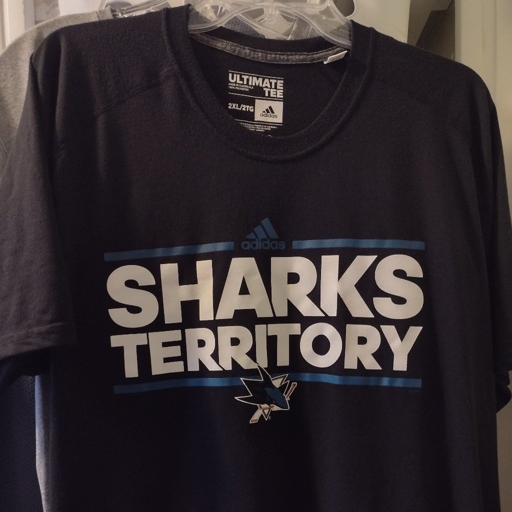 ADIDAS San Jose Sharks Hockey T-shirt - Men's XXL